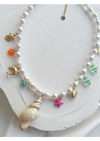 Incili Deniz Kabuğu Kolye fiyatları