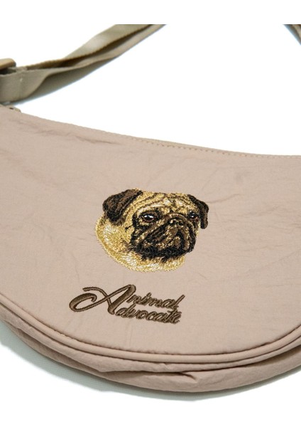 Sevimli Köpek Nakışlı Bej Paraşüt Kumaş Çanta fiyatları