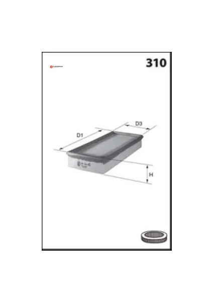 Erp Hava Filtresi Mokka-Mokka X-Trax Eurorepar 95021102/ 95528550/ 834762/ 95 1638026280