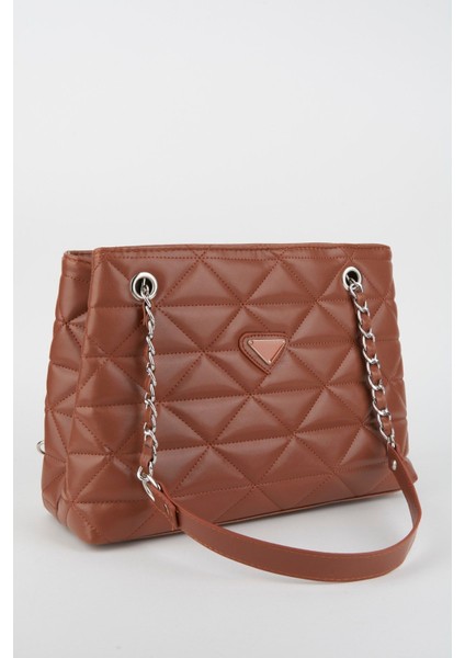 Taba Kapitone 3 Bölmeli Fermuarlı Zincir Askılı Çanta modelleri