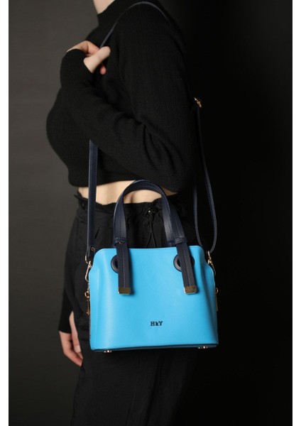 Mavi Mini Boy 3 Bölmeli El ve Omuz Kadın Çantası fiyatları