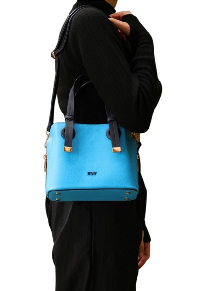 Mavi Mini Boy 3 Bölmeli El ve Omuz Kadın Çantası fırsatları