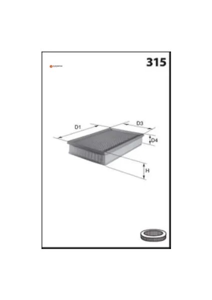 Erp Air Flt Elt Eurorepar 165462604R/ 8660003757/ 165460 Opel, Renault, Nıssan 1613721080