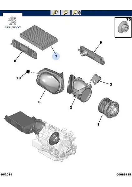 Polen Filtresi 1007-307-308 1.4/1.6/2.0HDI/6447.KK