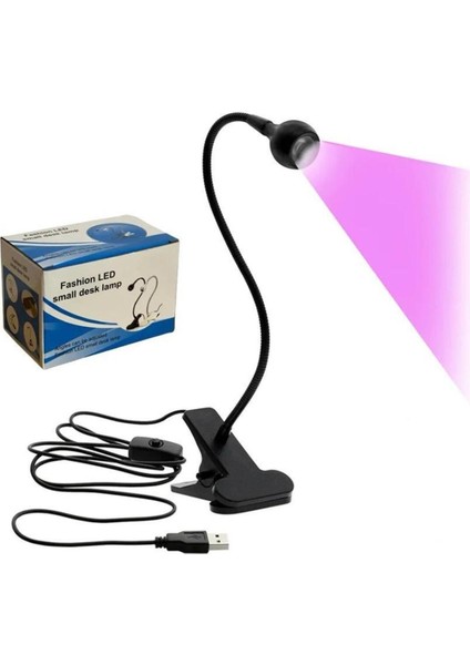 Ayarlanabilir Mini Uv Led, Siyah, Kompakt, Güçlü ve Pratik Aydınlatma Cihazı