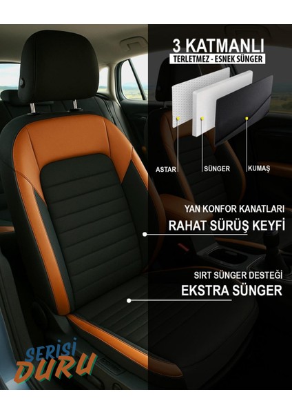 Skoda Rapid Uyumlu Duru Serisi Oto Koltuk Kılıfı fiyatları