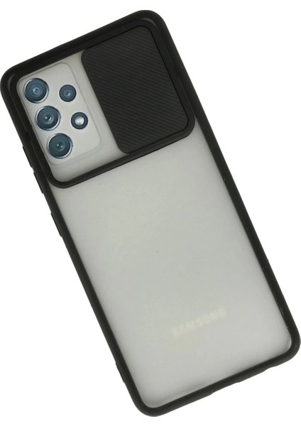 Samsung Galaxy A52 Kılıf Palm Buzlu Kamera Sürgülü Silikon - Siyah fiyatları