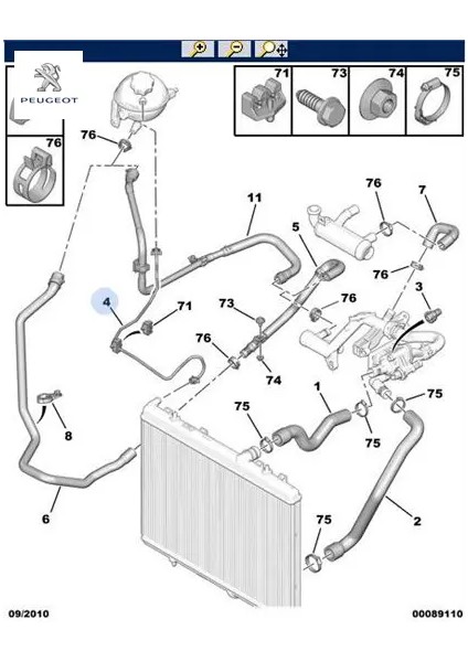 Yedek Su Depo Hortumu 307-308-PARTNER Tepee 1.6p