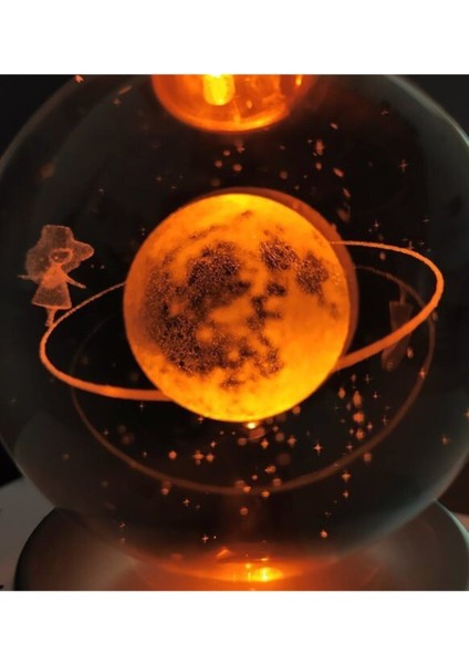 Kristal Cam Küre Satürn Kız Lamba, Şık ve Parlak Dekoratif Aksesuar fiyatları