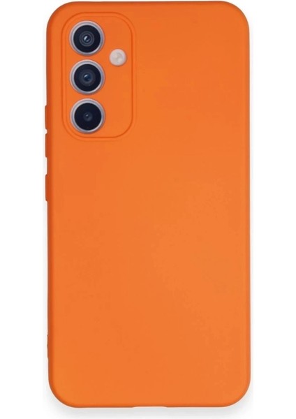 Samsung Galaxy A54 5g Kılıf Nano Içi Kadife Silikon - Turuncu