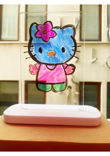 Dekoratif Gece Lambası ve Yazı Tahtası, USB Bağlantılı, Şık ve Kullanışlı Tasarım