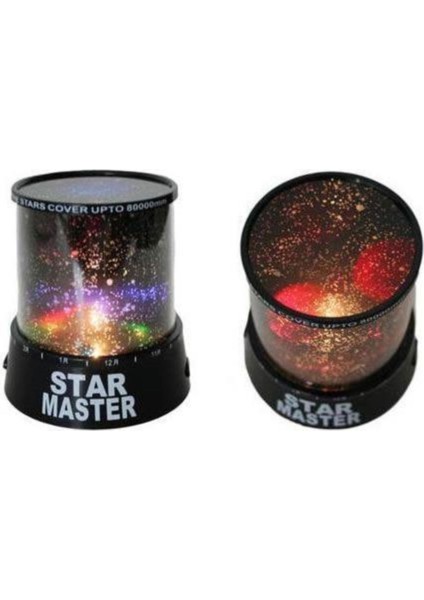 Iki Adet Renkli Çocuk Oda Lambası, Projeksiyon ve Yıldız Figürlü Aydınlatma