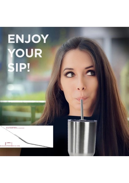 Çelik Pipet Paslanmaz Çelik Metal Meşrubat Pipeti ve Pipet Temizleme Fırçası Seti 5 Parça indirimleri