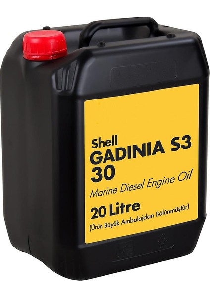 Gadınıa S3 30 Bidon 20 Litre (Büyük Ambalajdan Bölünmüştür) indirimleri