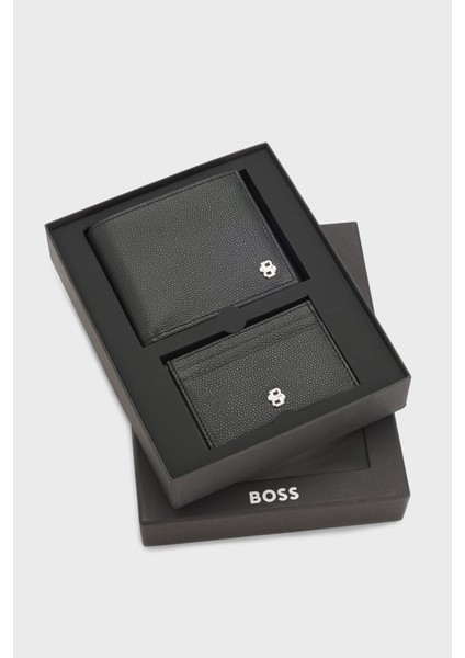 Logolu Deri 2'li Kartlık Cüzdan Seti Erkek Cüzdan Takım 50548800 001