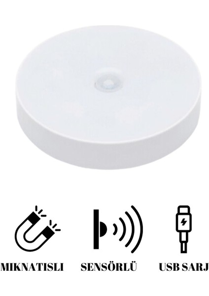 Hareket Sensörlü USB Şarjlı Beyaz LED Işık Oda, Mutfak, Salon, Merdiven Aydınlatma fiyatları