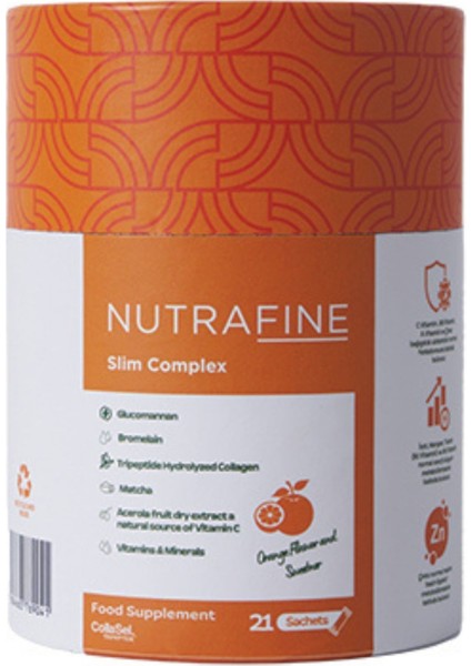 Slim Complex – Glukomannan, Bromelain, Tripeptit Kolajen, Vitamin & Mineral Gıda Takviyesi