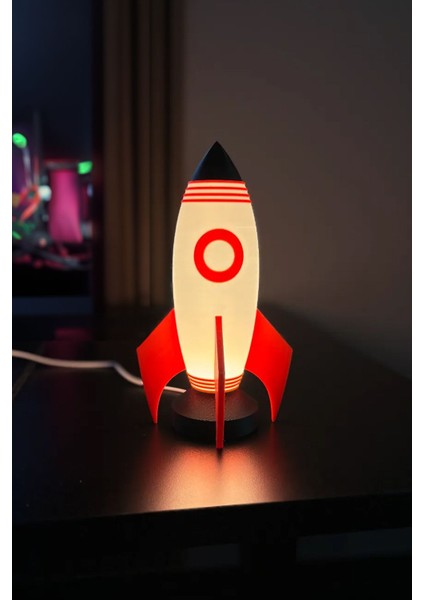 Beyaz Uzay Temalı Gece Lambası, Sakin ve Işıltılı Atmosfer Için Mükemmel Seçenek