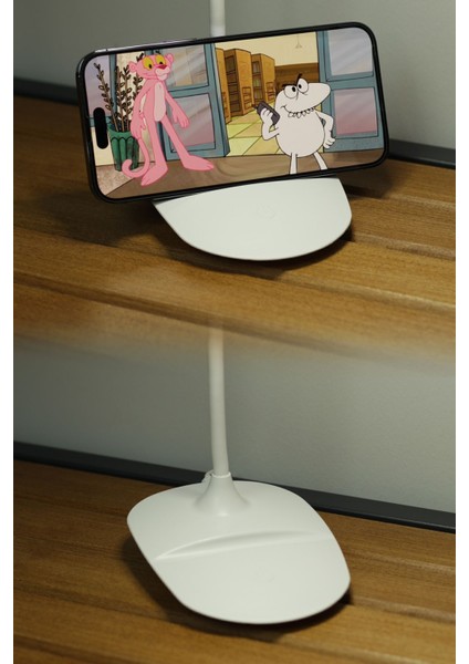 Dokunmatik Masa Lambası, 3 Renk, 24 Led, Telefon Tutmalı, Kademeli Işık Ayarlı