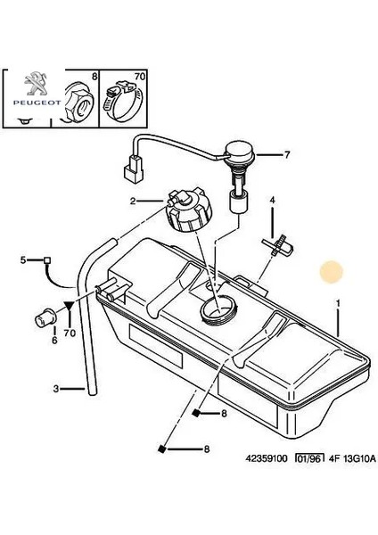 Yedek Su Deposu Peugeot Peugeot, Cıtroen 1323.J7