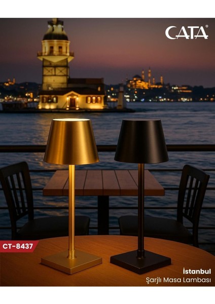 Şık Masa Lambası, Gold Renk, Modern Tasarım, Sıcak Işık, Ev ve Ofis Kullanımı fırsatları