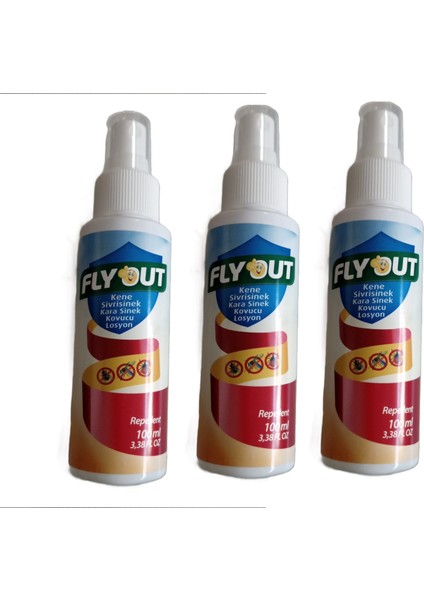 Kene, Sivri Sinek, Kara Sinek Kovucu Losyon 100 ml x 3 Adet