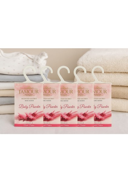 Baby Powder (Bebek Pudrası) Askılı Dolap & Çekmece Kokusu 5'li Paket