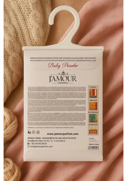 Baby Powder (Bebek Pudrası) Askılı Dolap & Çekmece Kokusu 5'li Paket indirimleri