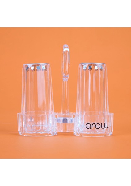 Akrilik Tuzluk Seti - Şeffaf - 7 cm