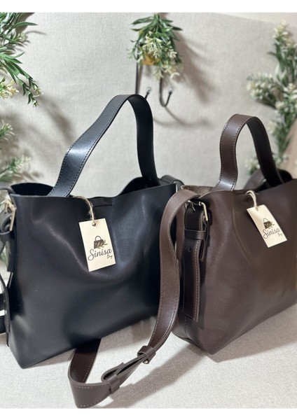 Siyah Kadın Iç Süet Yumuşak Deri Kol ve Omuz Çantası, Iç Bölmeli, Şık Tasarım fırsatları