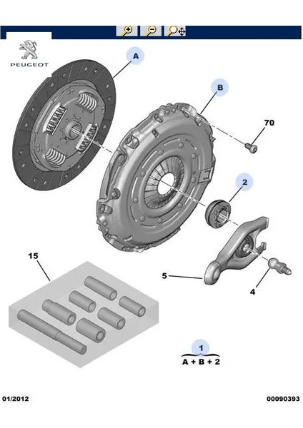 Debriyaj Baskisi Plaka Expert 07-> Peugeot Peugeot, Cıtroen 2053.16