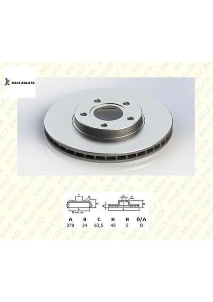 Fren Disk Aynasi Ön Connect 1.8 I/tdci 02-13/2T141125CC/DF4277/KALE Balata