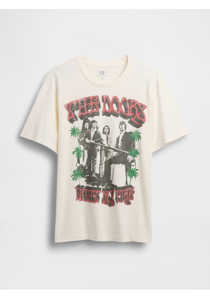 Erkek Krem The Doors Relaxed Grafik T-Shirt fiyatları