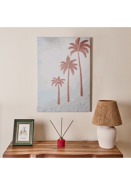 Deco Palm Breeze Kanvas Tablo - Bej - 50X70 cm