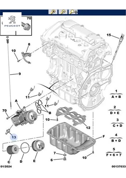Yağ Müşürü 207-208-301-308-508-2008-308-3008-TEPE-BERLINGO-CELYSEE-C2-C3-C4-C5 1.6