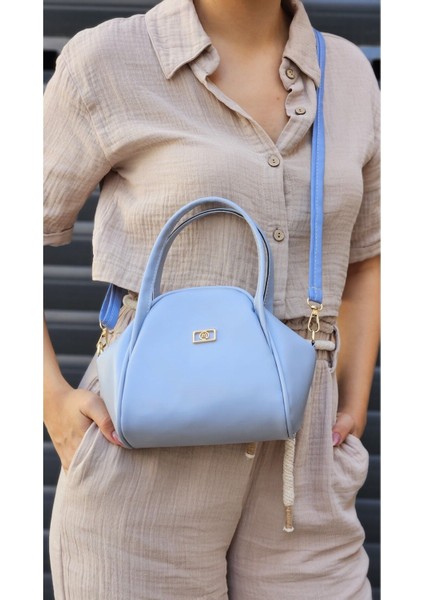 Şık Mavi Kadın El ve Çapraz Omuz Çantası, Hafif ve Kullanışlı Tasarım
