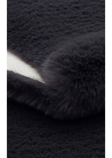 Mollis New Tekli Single Antrasit Xxl Yumuşacık Dokulu Yıkanabilir Post Pelüş Halı