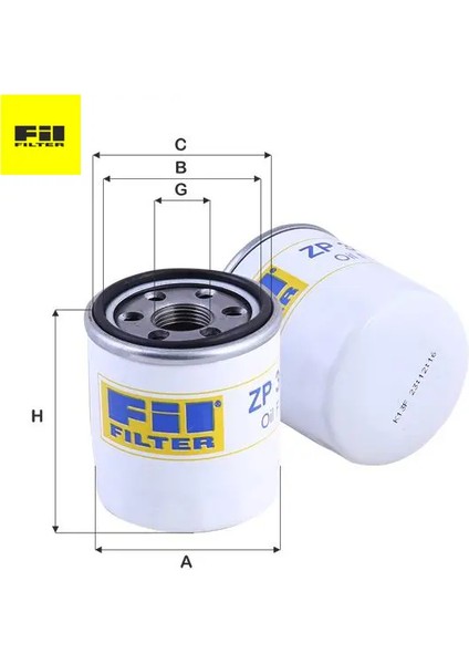 Yağ Filtresi Clio Ii-Kangoo 1.2 Fil Filter 7700863124/ W68/ LS871 ZP3046