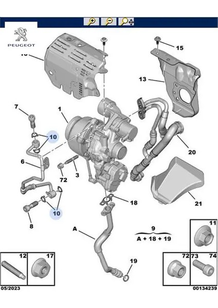 Turbo Borusu Vida Contasi Berlingo-Celysee-Corsa F-MOKKA-207-208-2008-5008-EXPERT