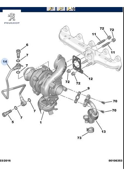 Turbo Yağ Borusu 208-2008-308-508-PARTNER
