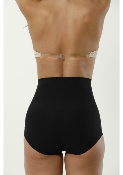 Kadın Siyah Lazer Kesim Yüksek Bel Slip Korse indirimleri