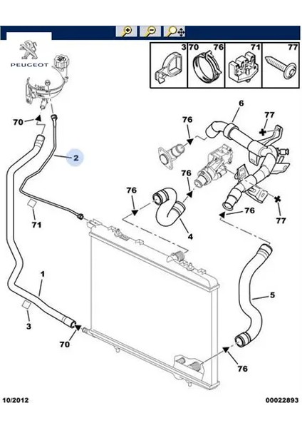 Yedek Su Depo Hortumu C4-307 Peugeot 1323.A5