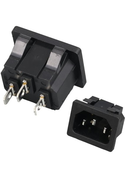 IC-212B C14 Power Soket Erkek Kulaksız As-04