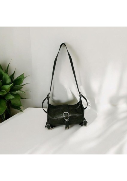 Retro Yeşil Kadın Omuz Çantası, Şık ve Kullanışlı Tasarım