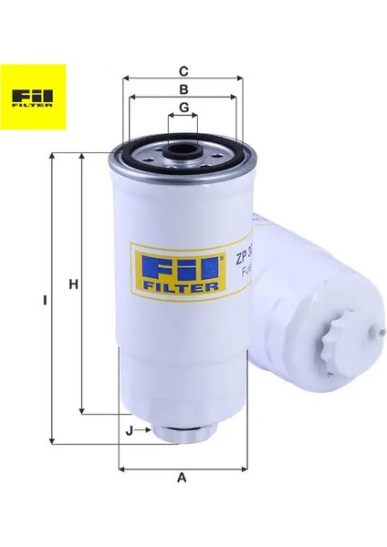 Mazot Filtresi J10-DAILY Iii 2.3d Fil Filter A190607/ 504018807 Iveco ZP3071BF