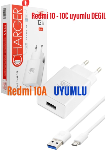 Xiaomi Redmi 10A Uyumlu Hızlı Şarj Aleti ve Kablosu modelleri