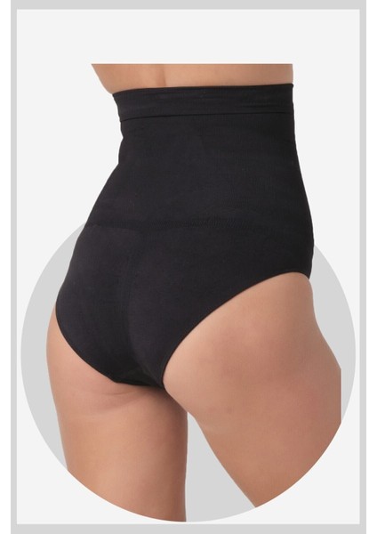 Kadın Yüksek Bel Siyah Slip Korse 9S03 modelleri