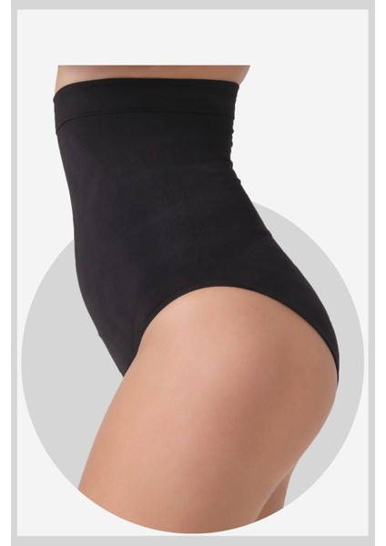 Kadın Yüksek Bel Siyah Slip Korse 9S03 fırsatları