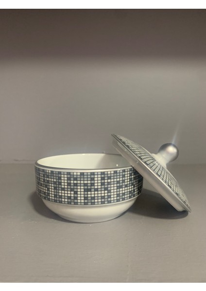 Porselen Kapaklı Şekerlik Honey Gri Serisi fiyatları