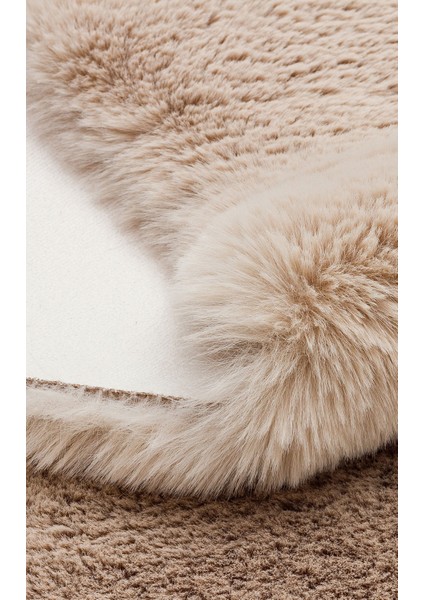 Mollis New Tekli Single Beige Xxl Yumuşacık Dokulu Yıkanabilir Post Pelüş Halı